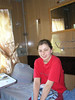 Beth > And now for the most exciting part of my trip to Ukraine.  Hours before I boarded the plane to Kiev, my cousin June found an old envelope with a return address in Ukraine - the address of our long-lost relatives who stayed behind when my grandfather came to America.  Thanks to modern technology and a lot of help from Leonid, the Russian student I was traveling with in the Crimea, I was able to locate our family and talk to them (through a translator) on the phone.   They invited me to come visit them, and how could I resist?!   So after all of my seder-leading responsibilities were finished, on my "free day" to be a tourist in Kiev, I hired the young woman in this photo, Anna, who works for the Reform Movement in Kiev, to be my translator.  The overnight train zipped us across Ukraine to Dnepoproderzinsk, the city where my relatives live.