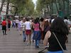 Beth > On the Ramblas, Barcelona's main promenade.
