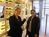 Beth > This poor woman standing with Judy has the boring job of sitting in an airport sunglass store.  She was quite happy to show us the buggiest sunglasses in the store and to let us take silly photographs.