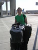 Beth > Five days after coming home from Israel, I packed my bags again and took off for California, where I spent the summer working at URJ Camp Newman.  My dad graciously took me to the airport for the second of five times this summer, and even managed to tie all my bags together into one big rolling-thing.